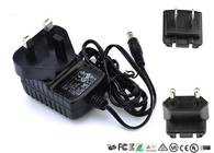 AC DC Wall Mount Interchangeable Plug Power Adapter Input 50hz / 60hz 12V 0.5A