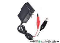 Alligator Clips Battery Charger With LED When Charging Red Charged Green
