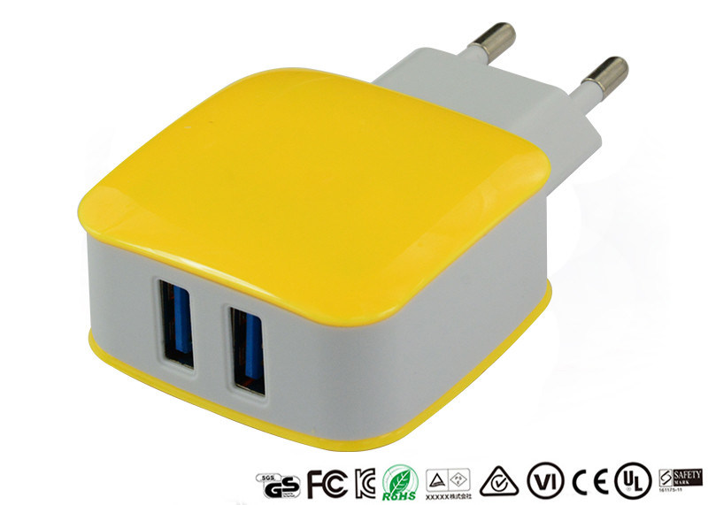 5V 2.4A 3.1A Dual Port USB Charger Portable Wall Charger With Smart IC